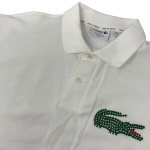 Lacoste Men's Size XXL FR 7 Made in France Classic Fit Polo Shirt White PH267651